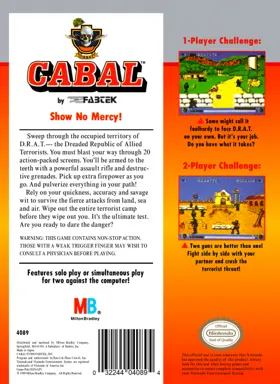 Cabal (USA) box cover back